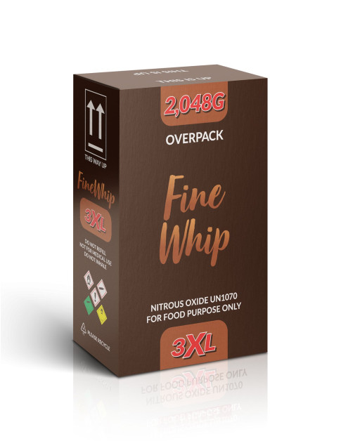 FineWhip 3XL 2,048G 3.3L Cylinder Tank Carton (2 Cylinders)