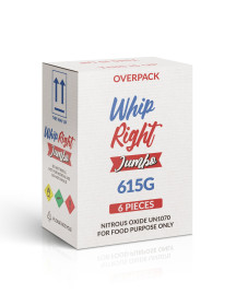 WhipRight Jumbo 615G 1.0L Cylinder Tank Carton (6 Cylinders)