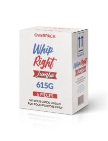 WhipRight Jumbo 615G 1.0L Cylinder Tank Carton (6 Cylinders)