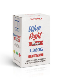 WhipRight Mega 1,360G 2.2L Cylinder Tank Carton (2 Cylinders)